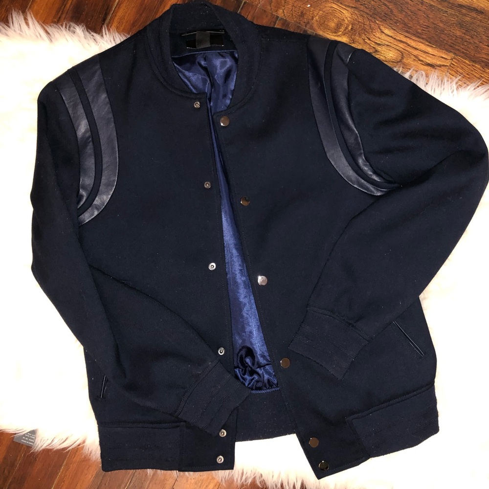 Men’s Navy Blue SLP Inspired Varsity Jacket